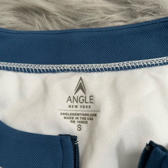 Angle New York SUE Zip Front Tennis Dress Blue White Pockets Sz S $175 NWT - Picture 6 of 7